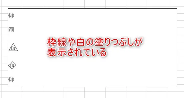 エクセルで囲み文字（四角や丸）